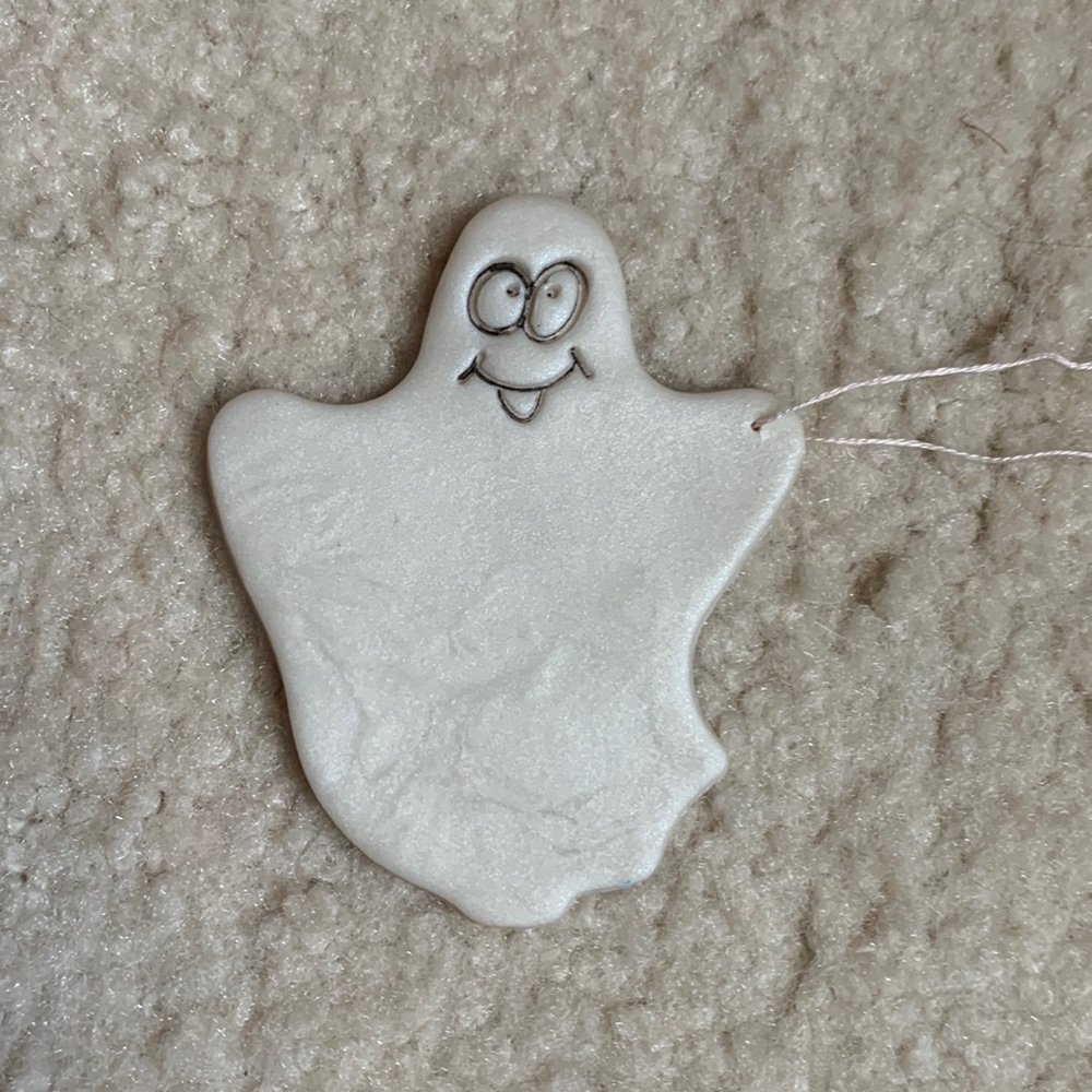 Handmade spooky ghost ornament